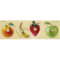 Doron Layeled E72515690, Giant Photographic Wooden Peg Puzzle-Fruit