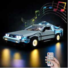 Kyglaring LED Lighting Set for Lego Creator Expert Back to the Future Time Machine 10300 Model Kit - without Lego Set (Standard RC Sound Version)