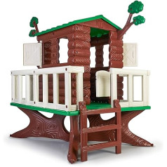 FEBER - Māja uz koka, māja kokā, bērnu rotaļu māja dārzam, koka formas rotaļu māja ar nelielu balkonu, ideāli piemērota bērniem no 3 gadiem, Famosa (800013533)