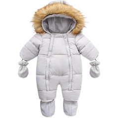Onesie mazuļa rāvējslēdzējs ar ausīm Kapuce rāvējslēdzējs uz augšu 0-6 mēn. Bērnu drēbītes Mazuļu drēbītes Rudens ar kājām Silts Romper guļammaiss Sākotnējais aprīkojums Jaundzimušo ziemas flīsa bērnu pidžama