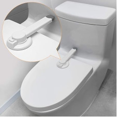 Baby toilet lock, child-safe toilet seat lock in the bathroom, toilet lid lock with swing closure for baby safe, quick installation, easy to use.