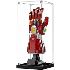 icuanuty Acrylic Model Display Box/Display Case for Collector's Lego Display Box Dust Cover with Base for Free Display of Toys 19 x 16 x 36 cm-76223