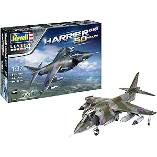 Revell RV05690 05690 5690 Hawker Harrier GR Mk.1 dāvanu komplekts plastmasas modeļu komplekts, daudzkrāsains, 1:32