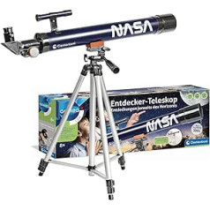 Clementoni Galileo Lab NASA Explorer Telescope - with 300x Magnification, Tripod and Interchangeable Eyepieces - Star Telescope for Children from 8 Years, 59352