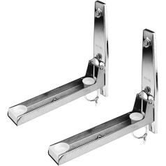 OTOTEC 1 Pair Microwave Wall Mount Shelf Microwave Holder Stainless Steel Microwave Holder Shelf Kitchen Wall Mount