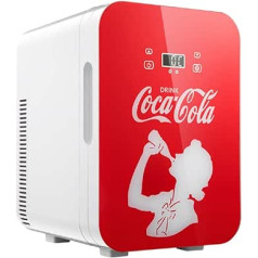 °Cubes Coca-Cola Mini I Mini Fridge with High-Quality Glass Print I LCD Display with Touch Panel I with 2 Ports 12 V/220 V