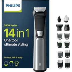 Philips Multigroom Series 7000, 14-in-1 Trimmer for Body and Face, MG7745/15