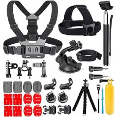 YEHOLDING 25 in 1 Accessories for GoPro, Accessories for GoPro Hero 12 11 10 9 8 Max 7 6 5 4 3 SJ4000 and Other Sports Cameras