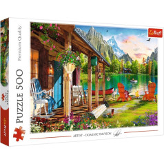 Puzzle 500 pieces cottage in the mountains