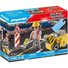 City action set 71185 būvstrādnieks ar frēzmašīnu