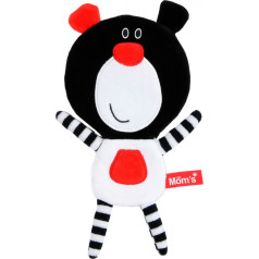 Contrasting mascot rustling teddy bear, black