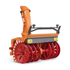 Accessory snow plow with blower