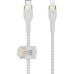 Belkin usb c - ltg cable, silicone braid, 3m, white