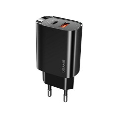 Tīkla lādētājs 1xusb-c+1xusb t35 20w pd3.0 qc3.0 ātra uzlāde