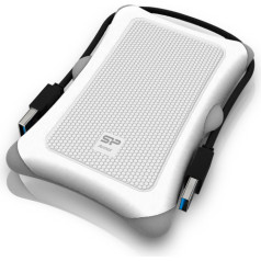 External drive hdd silicon power armor a30 (2tb; 2.5"; usb 3.2; 5400 rpm; white; sp020tbphda30s3w)