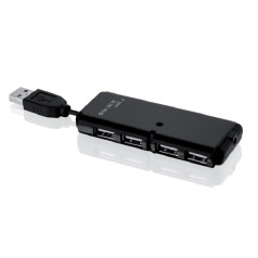 Hub ibox usb 2.0 4 porti, melns iuht008c (4x usb 2.0; melns)