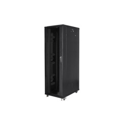 Lanberg ff01-8242-12b rack cabinet (42u; 19''; 2047mm / 800mm / 1200 mm; standing; glass; 800 kg; black)