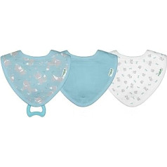 green sprouts Muslin Organic Cotton Biting Bibs (Pack of 3) 0-12 Months