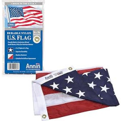 Annin Flagmakers Modell 2460 Amerikanische Flagge Allwetter Nylon SolarGuard Nyl-Glo, 9,5 x 1,5 m