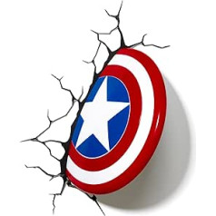 Captain America Shield 3D Deco sienas gaisma / naktslampiņa