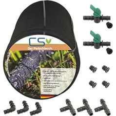 50 m CS Pearl Hose Pressureless with Connection - Set S6 for Pressureless Watering in the Garden