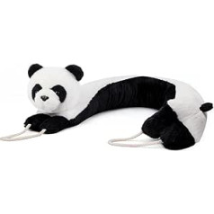 MAGZO 36 Inch Cold Insulation Panda Draught Excluder Door Stop Thermal Decorative Cold Draught Excluder Polyester Black and White