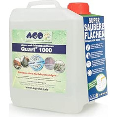 AGO® Quart Green Plaque Remover for Façade Wood, Plastic Roof Tiles, Stone, Plaster, Awning, Concrete, and Much More, Chlorine and Acid-Free, Lichen and Algae Remover Concentrate