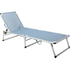 Homecall XXL alumīnija sauļošanās krēsls ar sauļošanās jumtu trīs kāju pludmales gulta 200 x 70 cm Maksimālā slodze 150 kg Ātri žūstošās putas