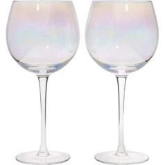 BarCraft Regenbogen Gin Gläser, 2er-Set Ballongläser, 500 ml, Geschenkkarton