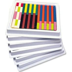 Mācību resursi Cuisenaire Sticks — plastmasas mācību komplekts