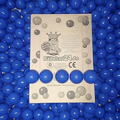 100 Organic Plastic Ball Pit Balls Made of Renewable Sugar Cane, Raw Materials, 6 cm Diameter, Nursery and Commercial Quality, Dark Blue (6 cm, 100 Balls)