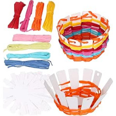 Craft Sets, Wicker Set, 8-Piece Weaving Craft Set, DIY for Children for Crafts, Gift Idea and Decoration, 10 cm