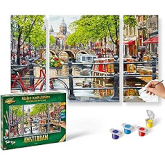 Schipper Amsterdam 609260812 Glezna pēc numuriem pieaugušajiem Ietver otu un akrila krāsas Triptihs 50 x 80 cm