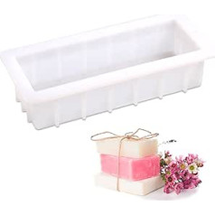 Nicole Loaf Silicone Mould Rectangular Large 10 Inch Long Soap Block Mould DIY Handmade Box