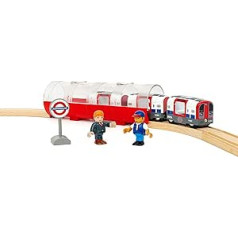 BRIO World — 36085 Pasaules vilcieni Londonas metro ar gaismu un skaņu, rotaļu vilciens ar gaismu un skaņu bērniem no 3 gadiem