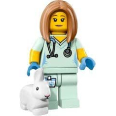 LEGO kolekcionējamas figūriņas, mini figūriņas, 17. sērija 71018 Veterinārārsts [vaļīgs]