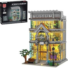 barweer Zinātnes muzejs Arhitektūra Pilsētas celtniecības bloki, MOC Modular Buildings Model Kit, Dāvanu kastīte pieaugušajiem, Clamping Building Blocks House, Savietojams ar Lego (3794 gab.) Mork 10206