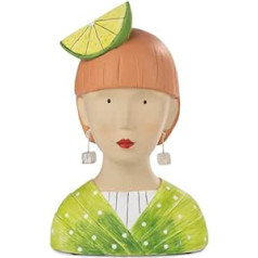 Baden Collection Lady Head with Lime, Height 28 cm, Light Green