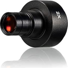 Bresser mikroskopa spoguļkameras adapteris 2x T2 23,2 mm SLR vai sistēmas kameras ierakstīšanai mikroskopā, 5942080