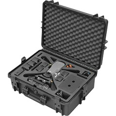 TOMcase drona futrālis priekš DJI Mavic 3 Fly More, Cine Premium Combo, standarta vai RC Pro kontrolieris, akumulatora uzlāde futrālī, ūdensizturīgs āra korpuss IP67, ražots Vācijā, melns