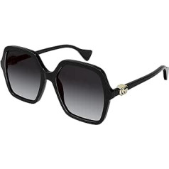 Gucci GG1072S saulesbrilles melnas/pelēkas, 56/19/145 sievietes, īstas