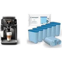 PHILIPS EP5441/50 Series 5400 Kaffeevollautomat, LatteGo Milchsystem un Wessper Wasserfilter Kartuschen Aquaclean, Filterpatrone für Kaffeevollautomat mit Aktivkohle