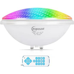 KWODE LED baseina apgaismojums PAR56, 36 W RGB peldbaseina apgaismojums, IP68 ūdensizturīgs baseina lampas apgaismojums ar tālvadības pulti, laiks 2/4/6H, zemūdens prožektors, baseina priekšējais lukturis, slēdža vadība