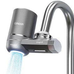 Ginian Water Filter System Water Filter for Sink Tap Filter System Air Purifier UV Blue Light Filter Home Kitchen Filter Over 60 Substances (Machines)