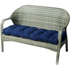 130 x 50 cm, Bench Cushion, Garden Bench Cushion, Soft Seat Cushion, Non-Slip Bench Cushion, Rectangular Garden Bench Cushion, Cushion for Garden Bench, Patio (Blue)