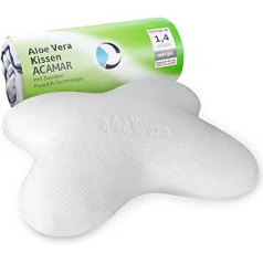Acamar Orthopaedic Side Sleeper Pillow with Aloe Vera Cover | cervical neck support pillow | ergonomic memory foam against neck pain | wellness core with bamboo activated carbon | active skin care