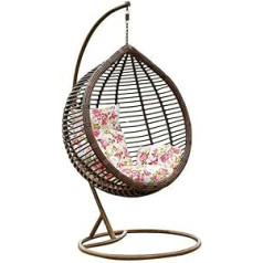 BKWJ Swing chairs, hammocks, hanging basket, wicker chair, hanging chair, swing chair, outdoor balcony, lounge chair, lazy rocking chair, garden decoration, garden furniture & accessories, 105 x 105 x 195 cm / 41.3 x 41.3 inches. 76 x