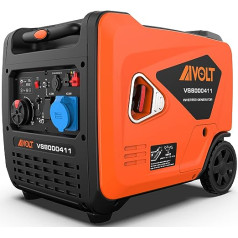 AIVOLT Inverter Power Generator 6000 Watt Emergency Generator Petrol Quiet Generator Hand and Electric Start Power Generator for Camping, Outdoor, Industry, Home