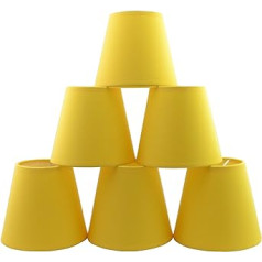 Doooitlight Set of 6 Clip Lampshades for Lamps, Lights, Chandeliers Banana Yellow