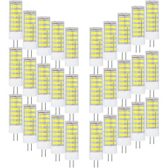 ZHIYUE 30 G4 7W LED spuldzes, vēsi baltas, 6000 K, 700 lūmeni, AC220-240 V, nav regulējams, aizstāj G4 70 W halogēna spuldzi, 360° staru divkontaktu G4 ligzda JC tips, viesistabas lustra, viesistabas lustra , Sienas lampas, Virtuve